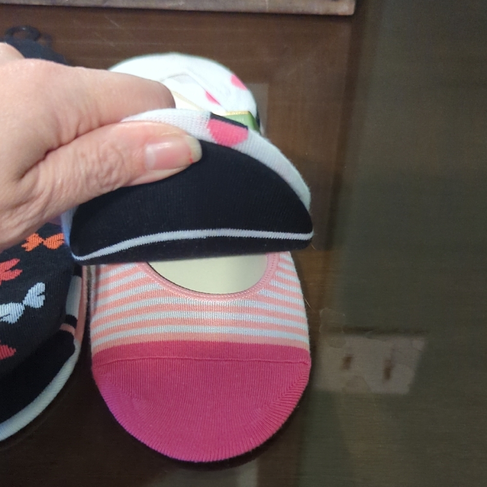 Kate Spade Women's No-Show Socks - Pink, Black, White - Picture 7 of 7